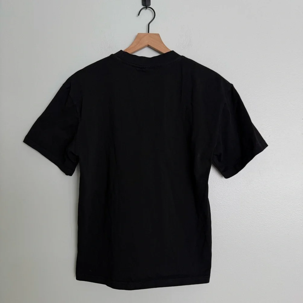 Drew House x Ssense Black Embroidered Stacked Logo Justin Bieber Tshirt - Picture 7 of 9